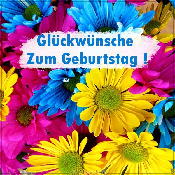Открытка на день рождения на Немецком языке любимой