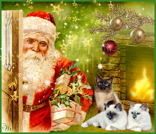 Анимация Дед Мороз с подарками - скачать бесплатно на otkrytkivsem.ru