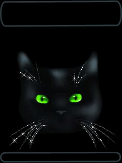 Чёрный кот с зелёными глазами - скачать бесплатно на otkrytkivsem.ru