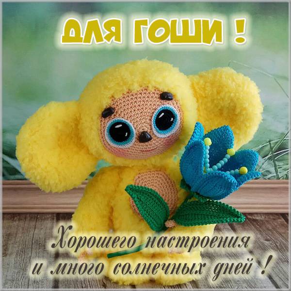 Детская картинка с именем Гоша - скачать бесплатно на otkrytkivsem.ru