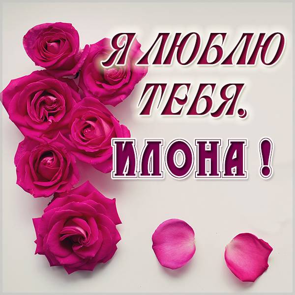 Картинка Илона я тебя люблю - скачать бесплатно на otkrytkivsem.ru