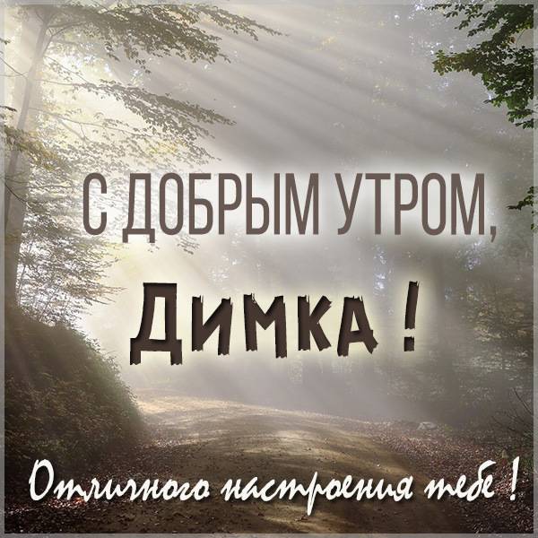 Красивая открытка с добрым утром Димка - скачать бесплатно на otkrytkivsem.ru
