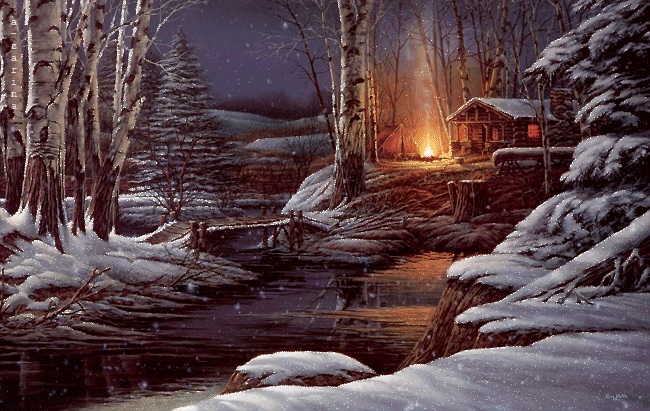 Красивый зимний вечер - скачать бесплатно на otkrytkivsem.ru