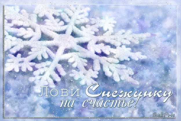 Лови снежинку на счастье! - скачать бесплатно на otkrytkivsem.ru