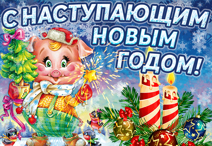 Наступающий год свиньи 2019 - скачать бесплатно на otkrytkivsem.ru