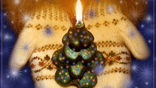 Новогодняя свеча - скачать бесплатно на otkrytkivsem.ru