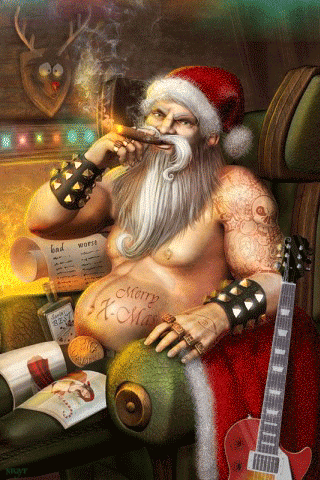 Прикольная картинка Санта Клаус - скачать бесплатно на otkrytkivsem.ru