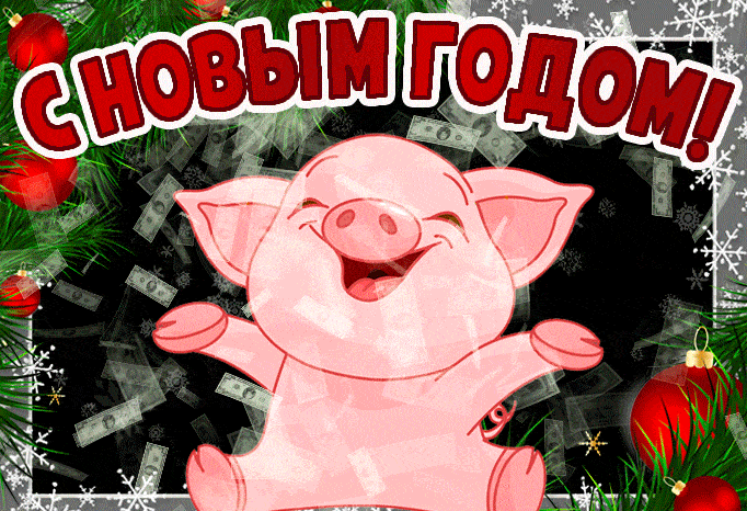 С Новым Годом свиньи - скачать бесплатно на otkrytkivsem.ru