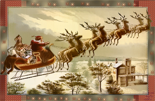 Санта-Клаус с подарками - скачать бесплатно на otkrytkivsem.ru