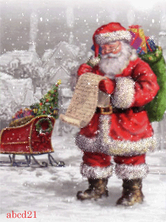 Санта с подарками картинка анимация - скачать бесплатно на otkrytkivsem.ru