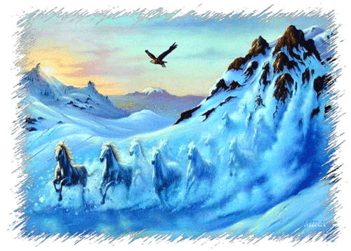 Снежные лошади - скачать бесплатно на otkrytkivsem.ru