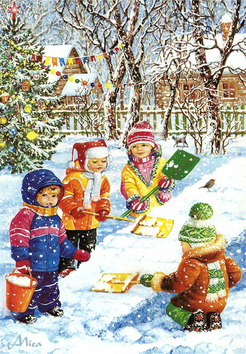 Зима картинки для детей - скачать бесплатно на otkrytkivsem.ru