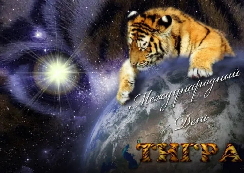 Забавная открытка с днем тигра - скачать бесплатно на otkrytkivsem.ru
