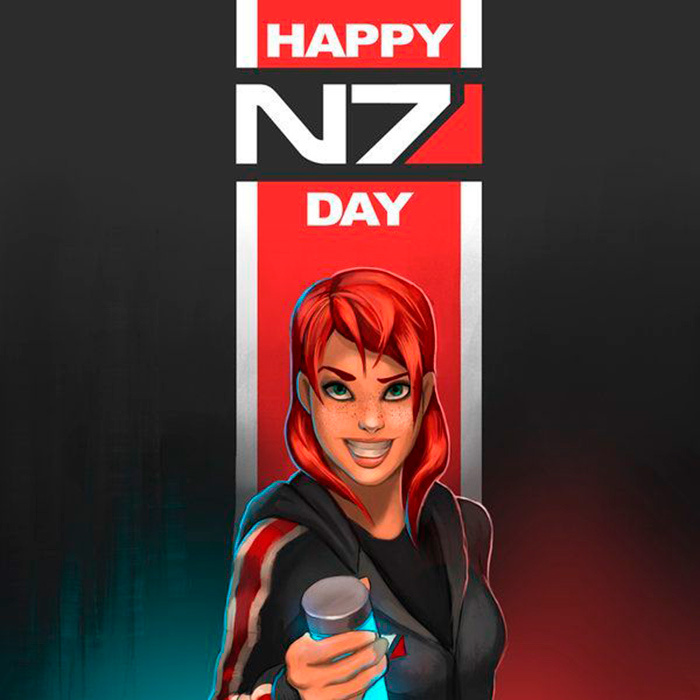 Открытка фемшепард желает счастливого дня N7